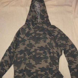 Hoodie cropped long sleeve